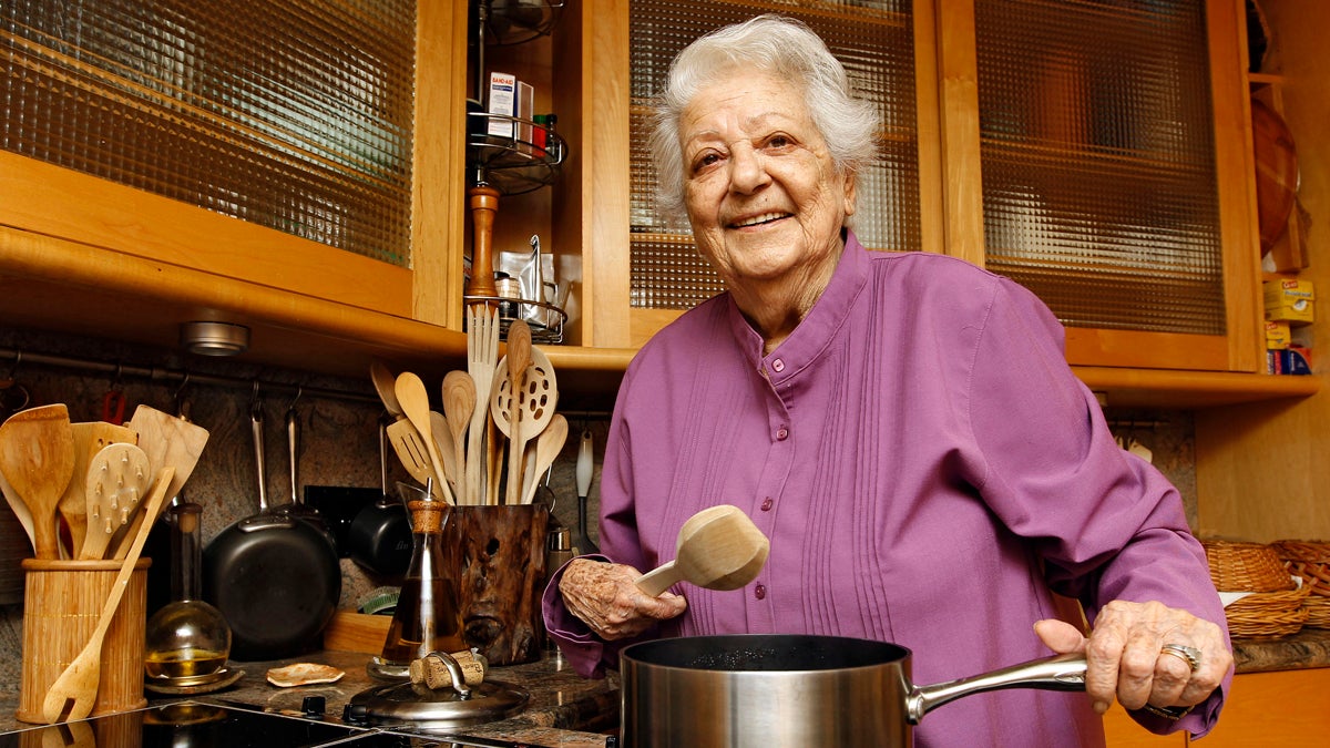  In this May 29, 2012 file photo, chef Marcella Hazan poses in the kitchen of her Longboat Key, Fla., home. Hazan, the Italian-born cookbook author who taught generations of Americans how to create simple, fresh Italian food, died Sunday, Sept. 30, 2013 at her home in Florida, according to an email from her son, Giuliano Hazan. She was 89.  (AP Photo/Chris O'Meara, File) 