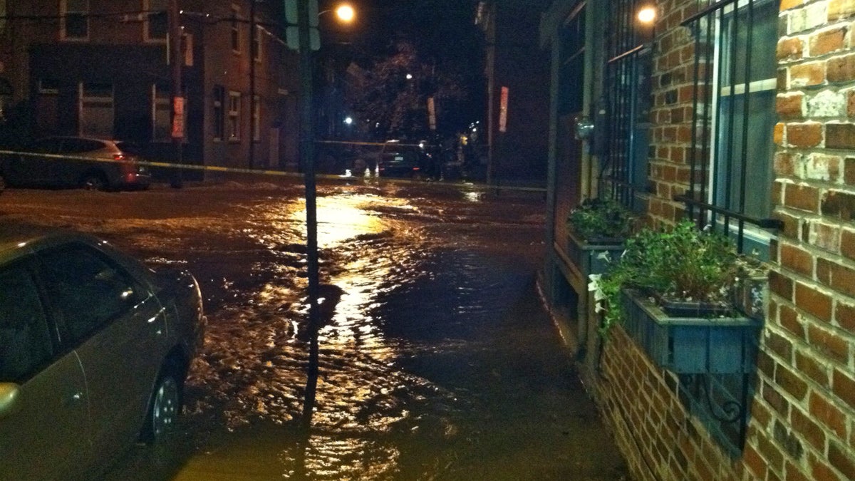  A photo showing a street view of the water main break. (Courtesy of Jim McLaughlin) 