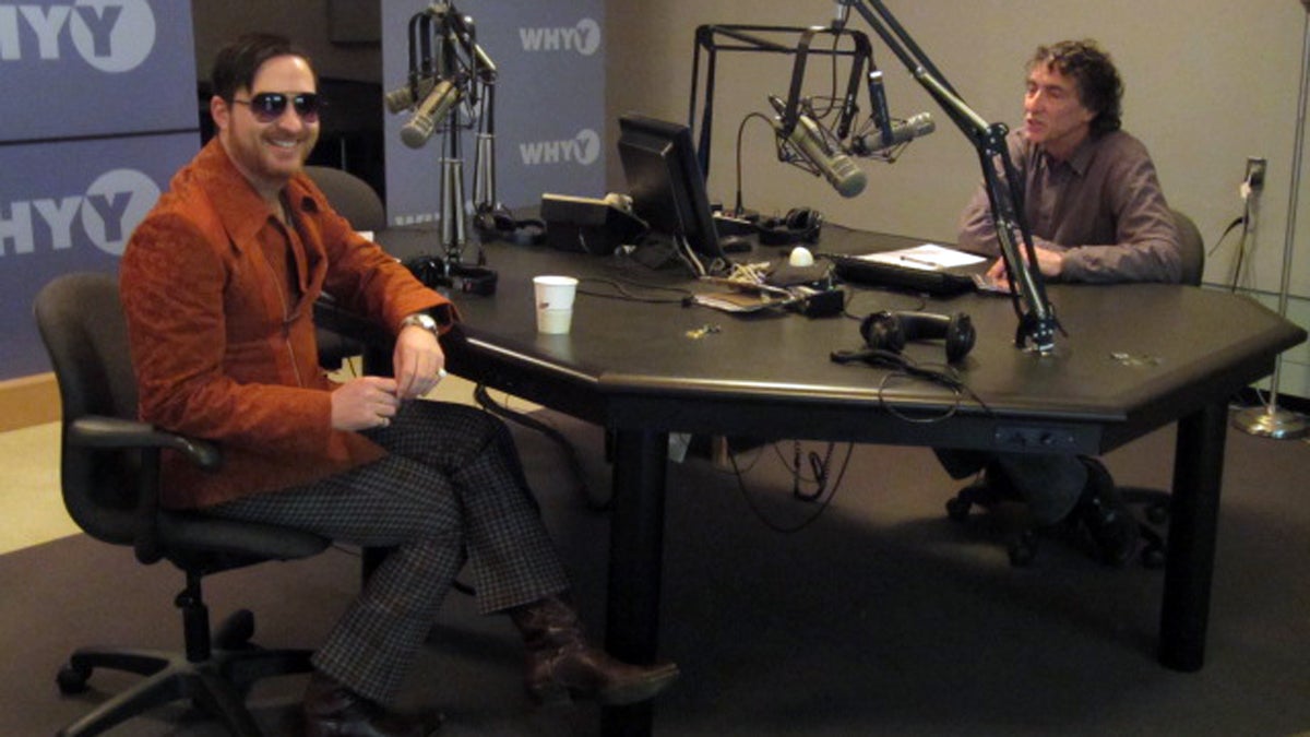 Johnny Showcase in the WHYY studios with Dave Heller (Marilyn D'Angelo/for NewsWorks)