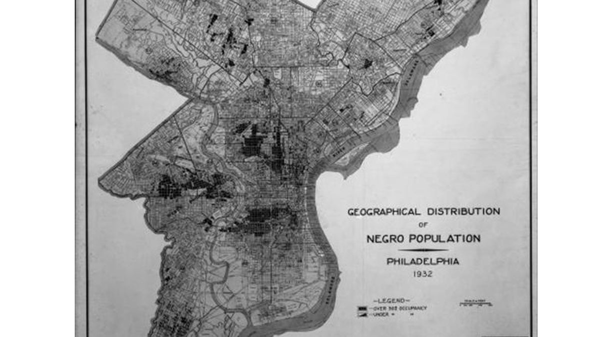 Geographical Distribution of Negro Population – Philadelphia 1932. City Plans Division. Bureau of Engineering and Surveys. (PhillyHistory.org)