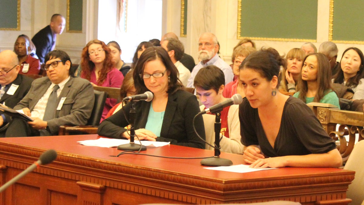  Mia-lia Kiernan, co-founder of 1Love Movement, testified before City Council Wednesday. 