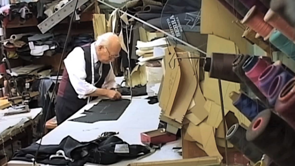  Joseph Centofanti, a tailor from Ardmore, Pa., who died three years ago, is now a subject of a documentary film about master tailors around the world, 'Men of the Cloth,' by Filmmaker Vicki Vasilopoulos. (Image via 'Men of the Cloth' film trailer) 
