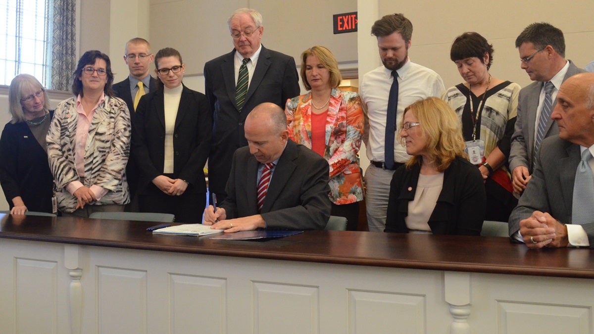 Gov. Markell signs changes to Delaware's mental health laws. (photo courtesy Gov. office)