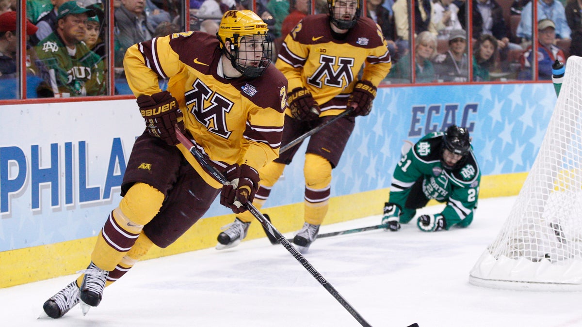 Minnesota beat North Dakota in the NCAA men's college hockey Frozen Four tournament game