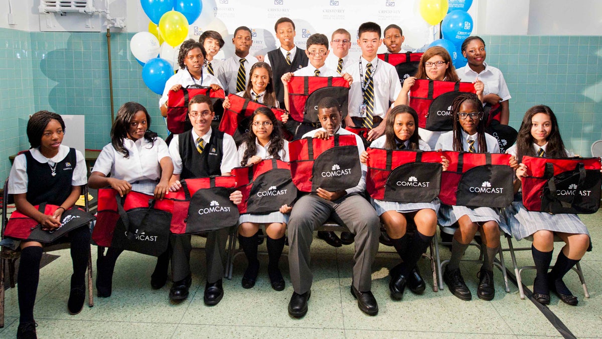  Students selected to work at Comcast through Cristo Rey High School.  (Meghan O'Neill/Courtesy of Cristo Rey High School) 