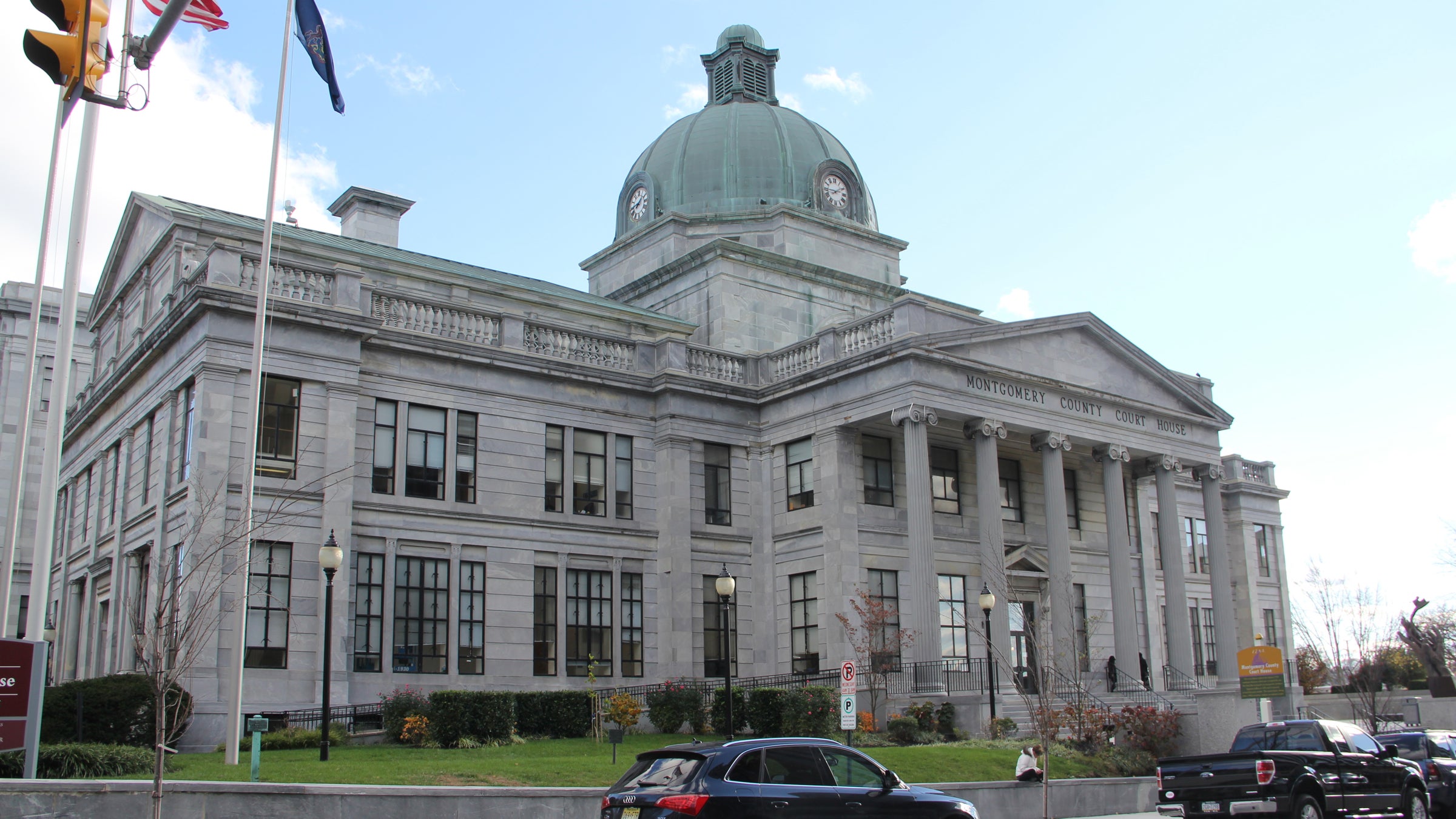  Montgomery County Courthouse will get an addition as a part of Montgomery County's ambitious plan to spruce up Norristown. (Emma Lee/WHYY) 