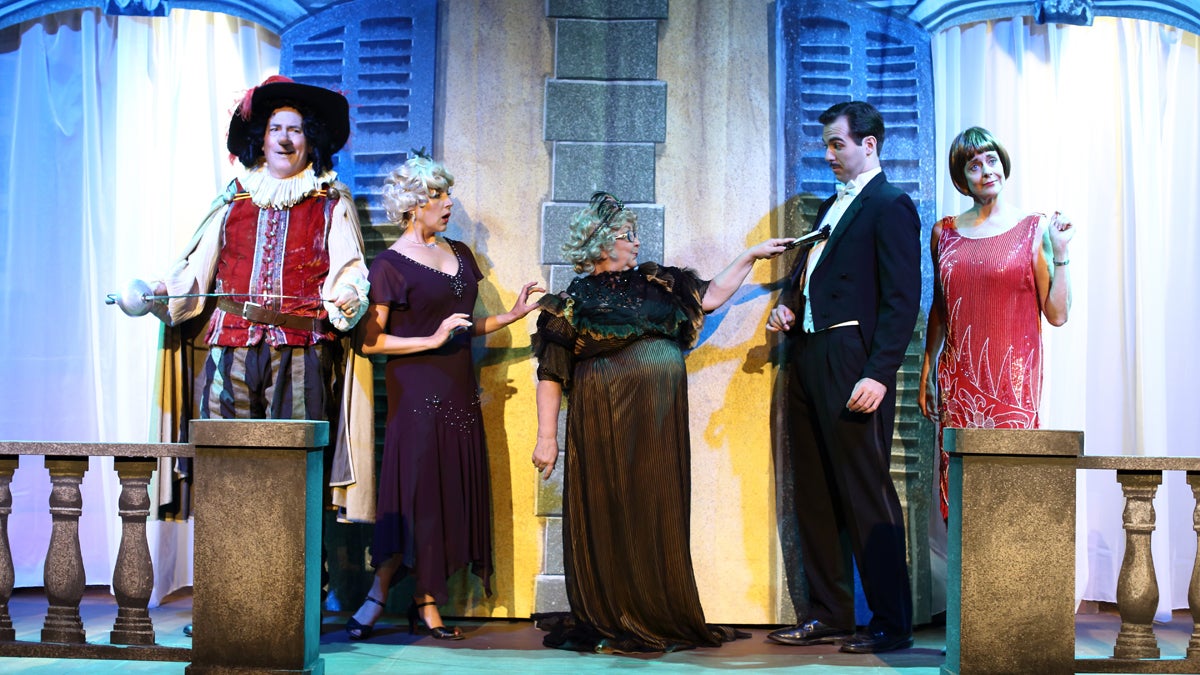  Cyrus Newitt, Ginna Hoben, Suzan Perry, Joseph Robinson, and Marianne Tatum are shown in a production of 