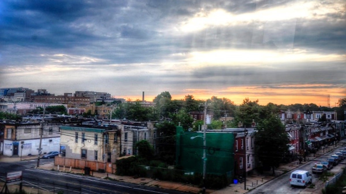  Morning sunrise over North Philly seen from the Chestnut Hill West Regional Rail line. (Courtesy of Sheppard Williams) 