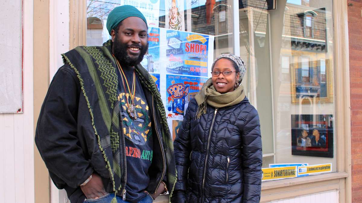  Amir Lyles and his life partner, Naeemah Patterson, hope to bring a vegetarian cafe to 7122 Germantown Ave. (Jana Shea /for NewsWorks) 