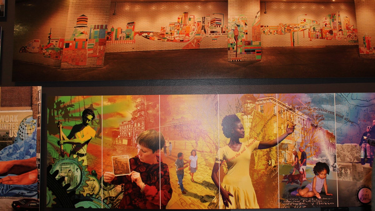  Murals have to follow the space and shape of the targeted walls as in this subway mural and in the ‘This We Believe” mural that was presented at 30 Street Station and the Gallery at Market East.  (Elisabeth Perez-Luna) 
