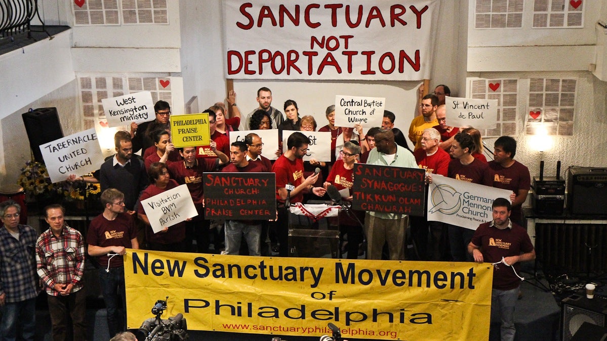  New Sanctuary Movement of Philadelphia joins nine cities to provide sanctuary to immigrants in civil disobedience. (Kimberly Paynter/WHYY) 