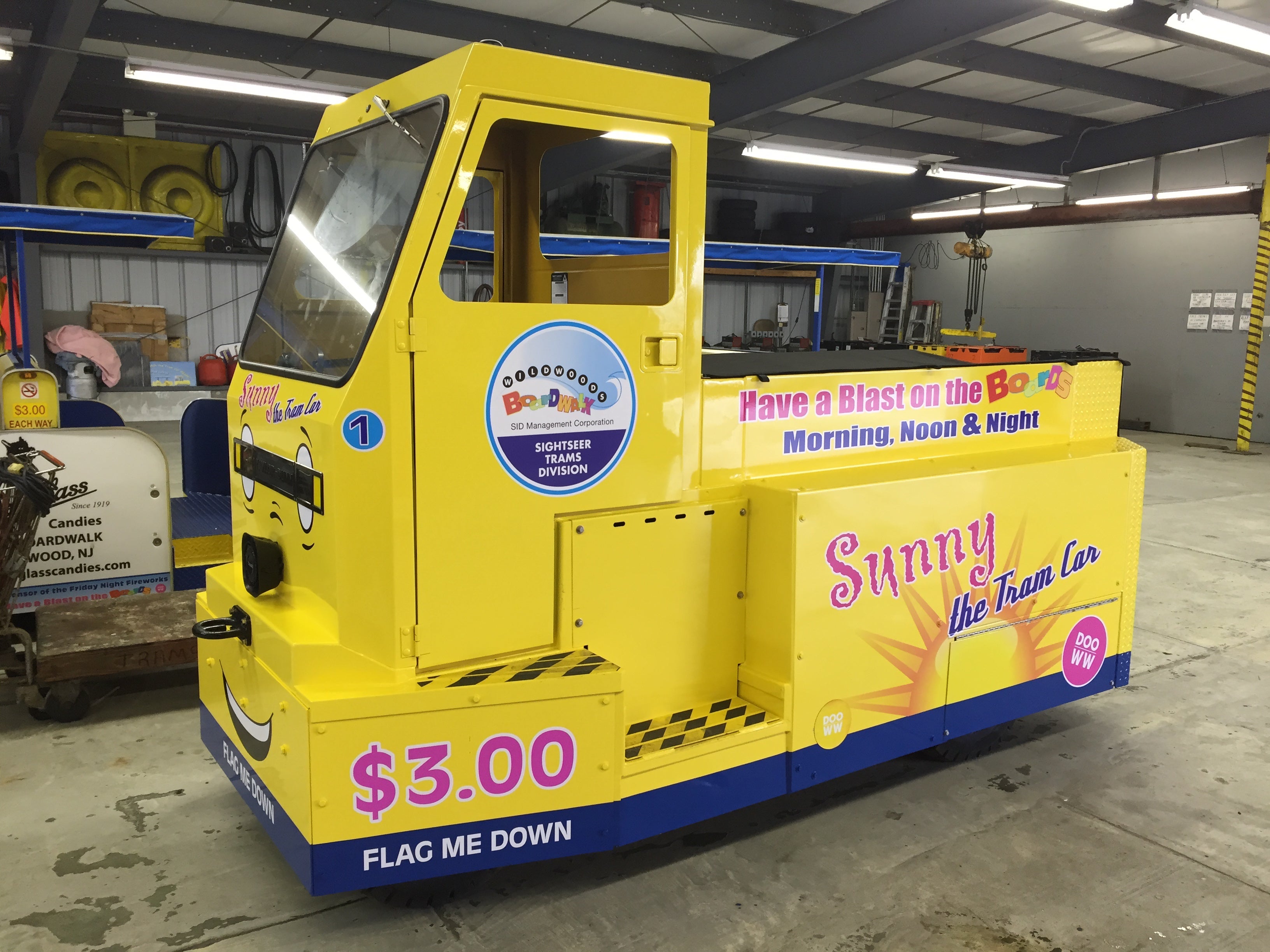  Temporary tram car engine will be appearing on the Boardwalk in  Wildwood, New Jersey. (Courtesy Patrick Rosenello) 