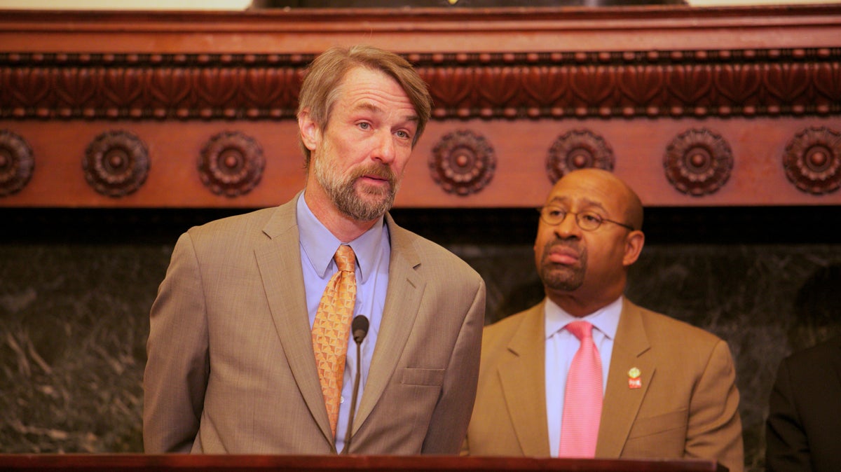  Enroll America, Pennsylvania State Director Bill England, helping Philadelphians find affordable health care under the Affordable Care Act. (Nathaniel Hamilton/for Newsworks) 