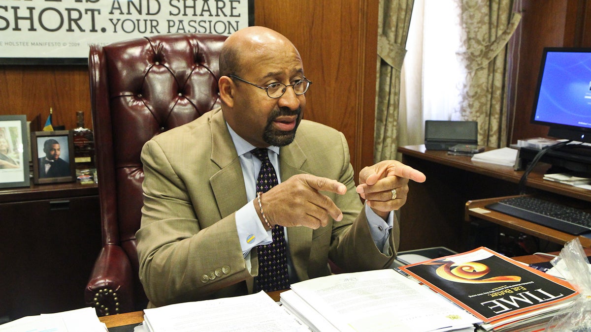  Mayor Michael Nutter says he'll spend much of his remaining time in office focused on the issues of education and violence. (Kimberly Paynter/WHYY) 