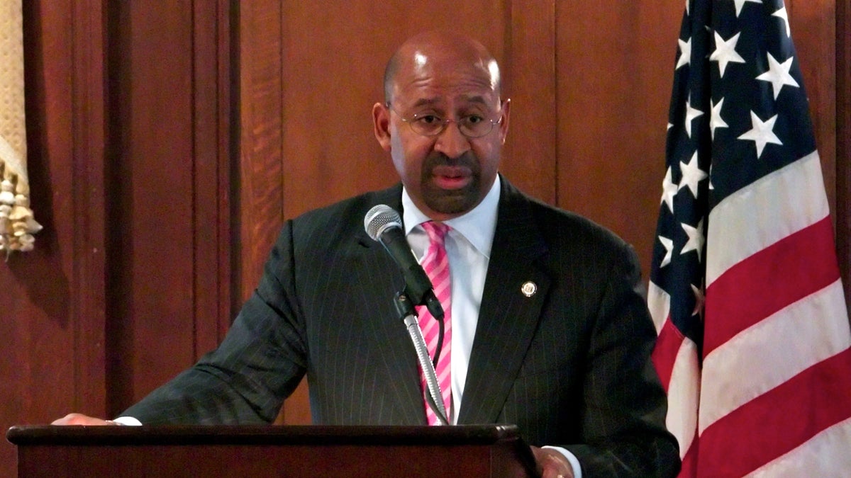  Mayor Michael Nutter hopes to persuade Democrats to hold their 2016 convention in Philadelphia. (NewsWorks file photo) 