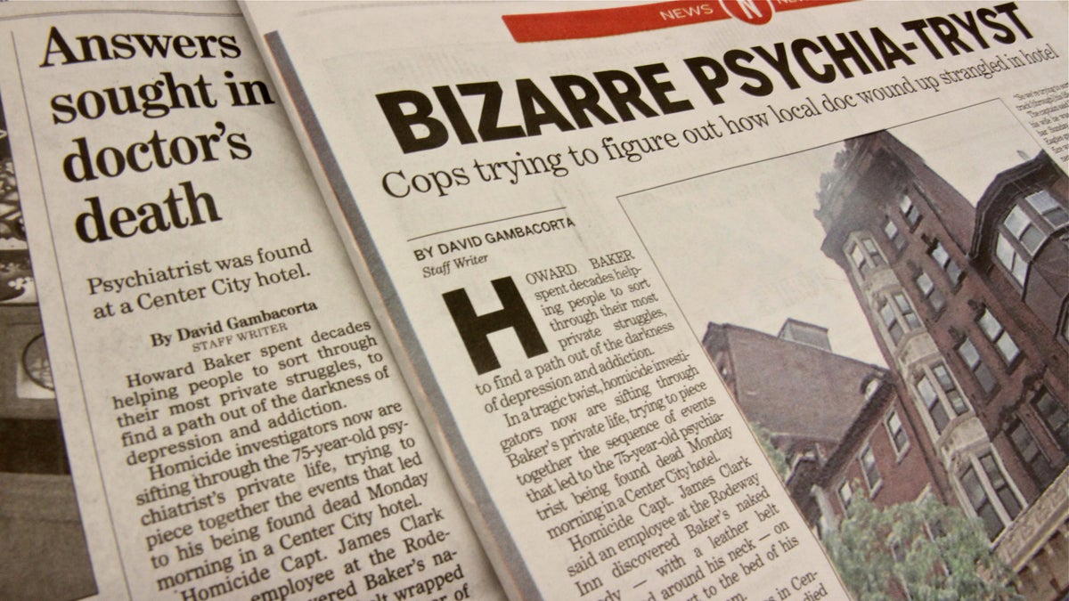  The same story ran with wildly different headlines and placement in Wednesday's Inquirer (left) and Daily News. (Emma Lee/WHYY) 