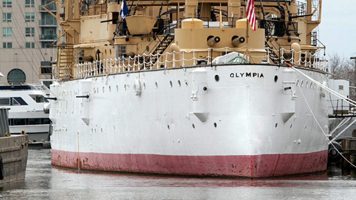  The USS Olympia is docked at the  Independence Seaport Museum at Penn's Landing in Philadelphia (NewsWorks Photo, file) 