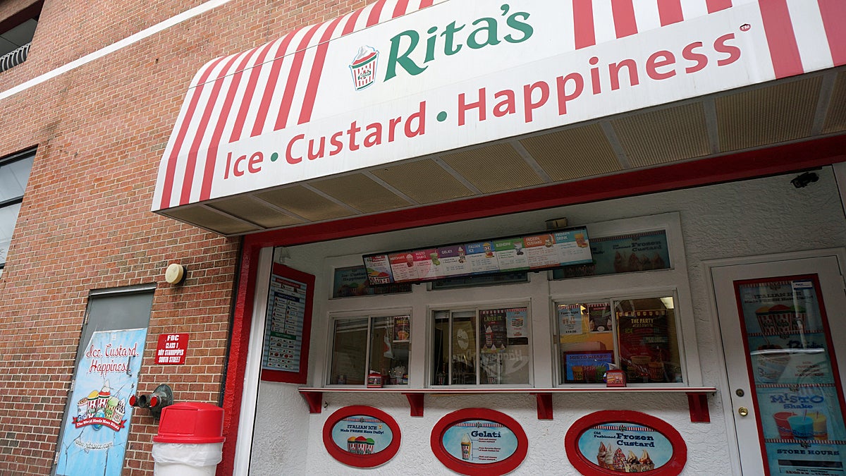  The South Street East Rita's location several days after temporarily discontinuing its classic frozen custard. (Jessica McDonald/WHYY) 