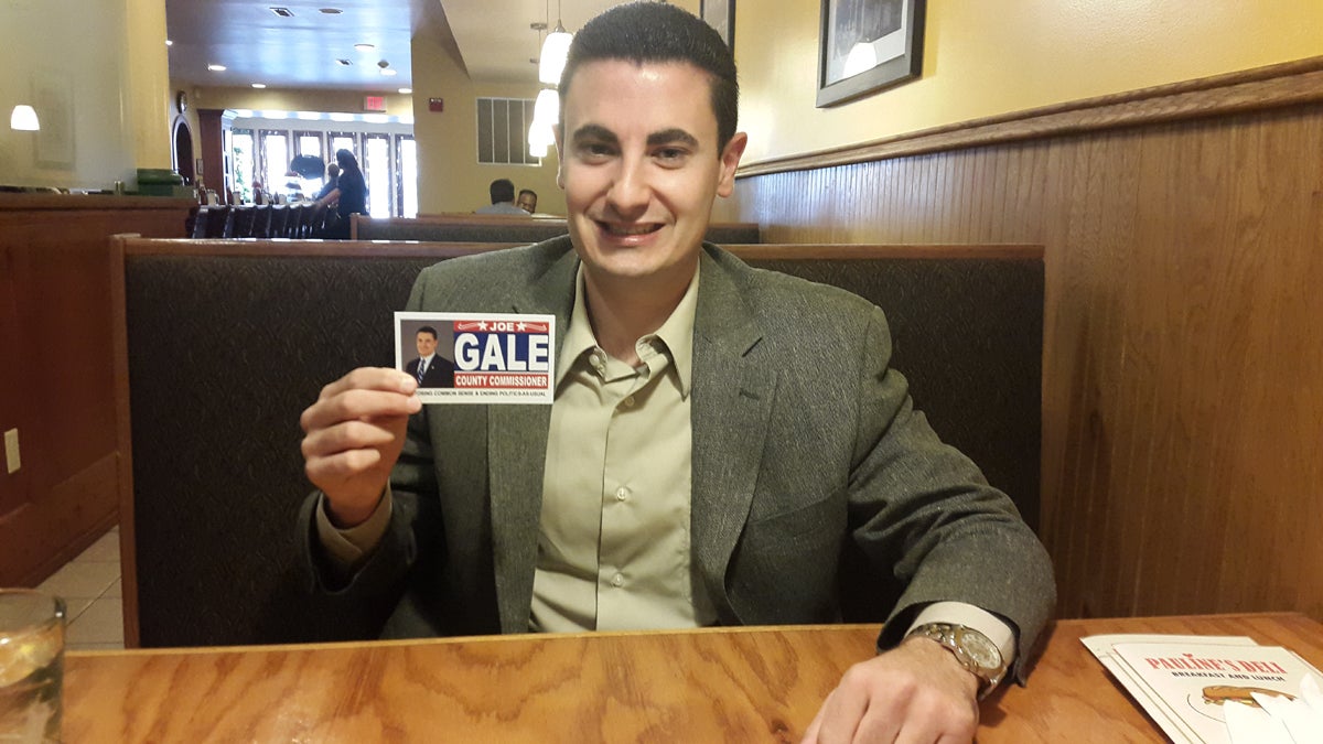  Republican candidate Joe Gale is running for Montgomery County commissioner, without the backing of his party. (Laura Benshoff/WHYY) 