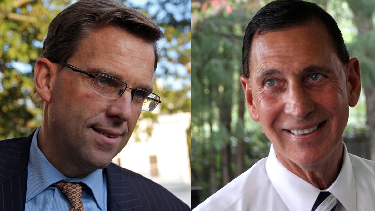  Bill Hughes (left) and Frank LoBiondo, the incumbent candidate for New Jersey's Second Congressional District. (Emma Lee/WHYY) 