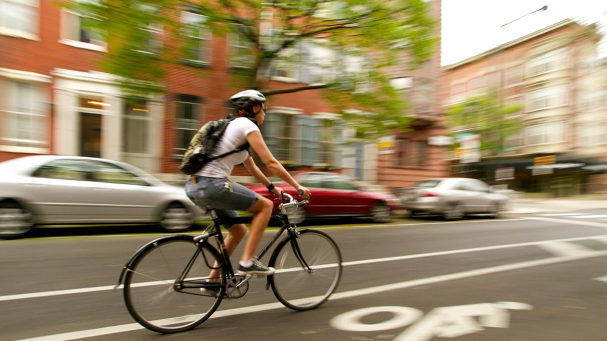 Montgomery County plans to add 800 miles of bike paths to its on-road bicycle system. (Nathaniel Hamilton for WHYY News, file) 