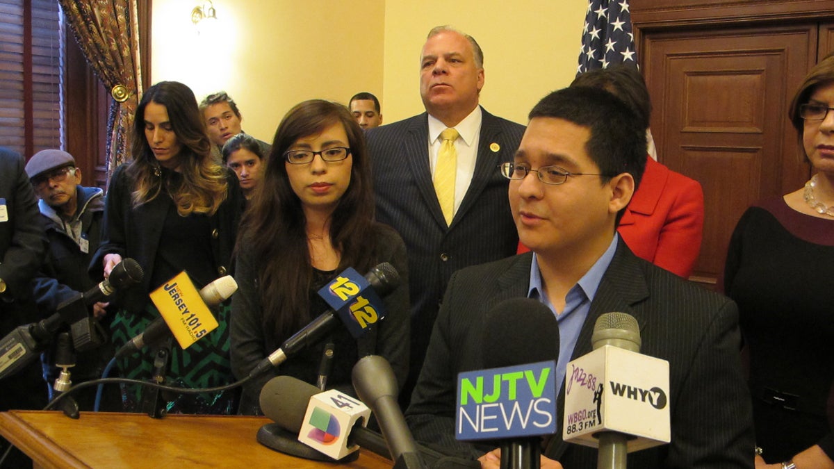  Supporters react to Dream Act agreement at Statehouse news conference (Phil Gregory/for NewsWorks) 