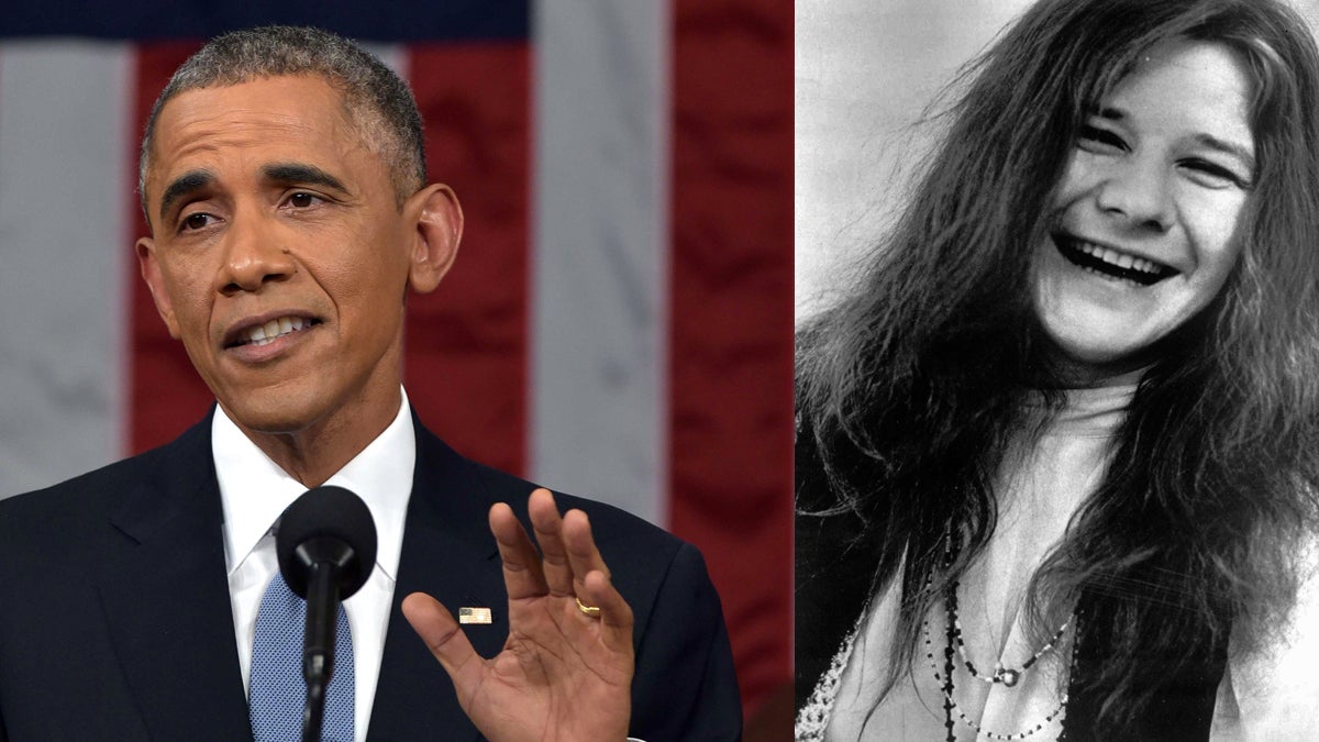  President Barack Obama delivers his State of the Union address on Tuesday, Jan. 20, 2015, in Washington. (Mandel Ngan/AP Photo, Pool) Also pictured, Janis Joplin, 1970 (AP Photo) 