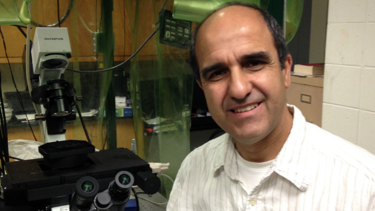  DSU professor Dr. Hacene Boukari was awarded a $175,000 grant from the Dept. of Defense for optics research. (photo courtesy DSU) 