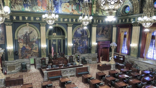  Pennsylvania state government's new fiscal year begins Wednesday, and the Wolf administration will lose some authority to spend money without enacted budget legislation in place. A Senate vote on a GOP spending plan is expected Tuesday.(AP file photo) 