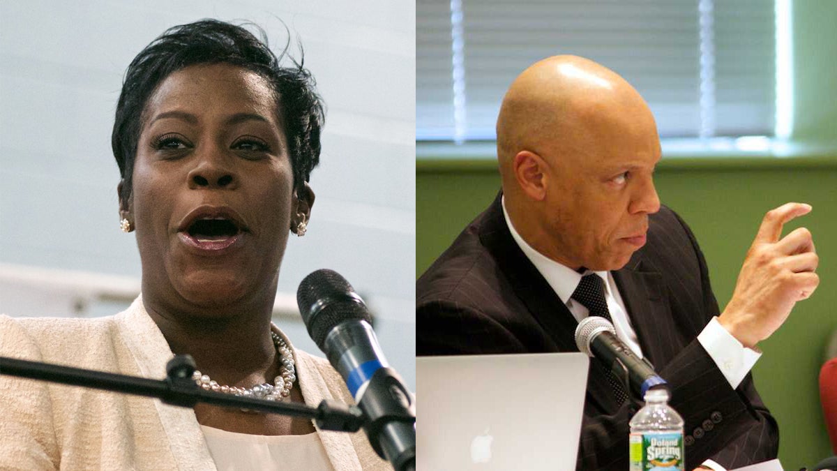 Philadelphia Councilwoman Cherelle Parker questioned schools superintendent  William R. Hite on the district's $88 million surplus.  (Bastiaan Slabbers and Nathaniel Hamilton/for NewsWorks)