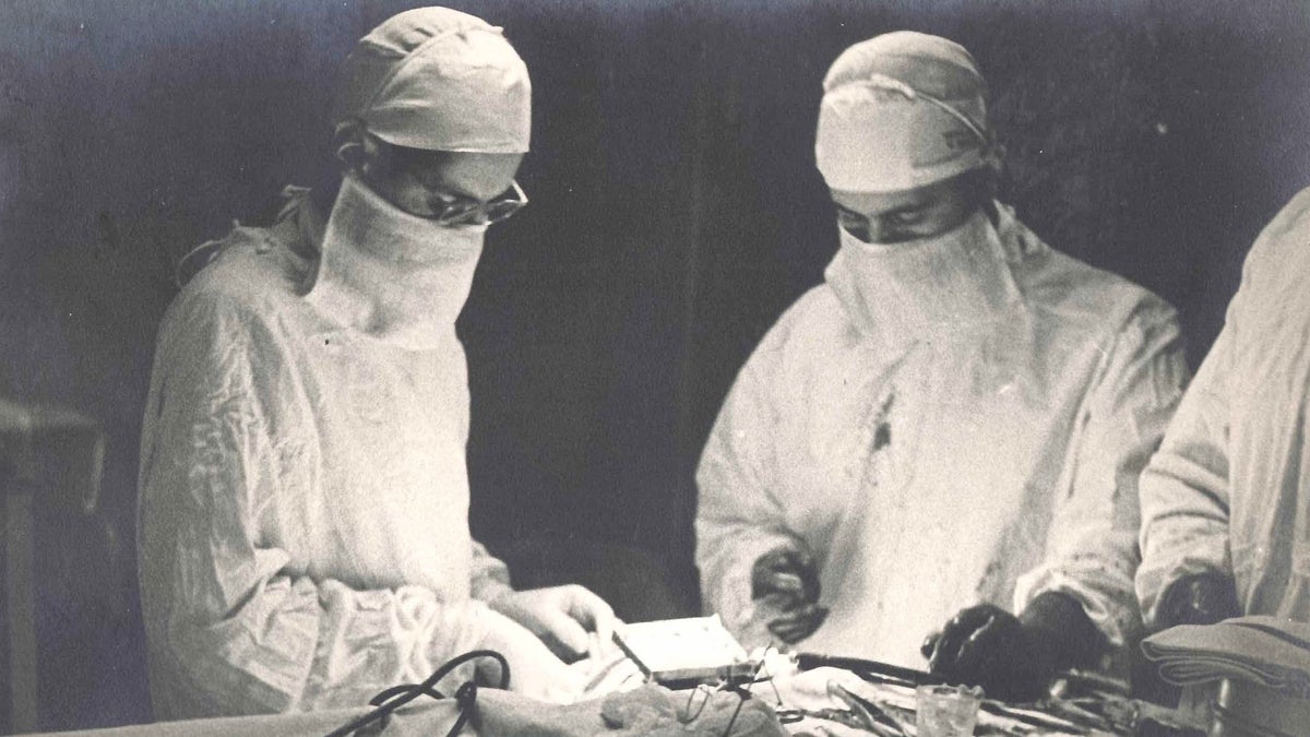 Dr. William Beecher Scoville (on left). (Courtesy of Luke Dittrich)