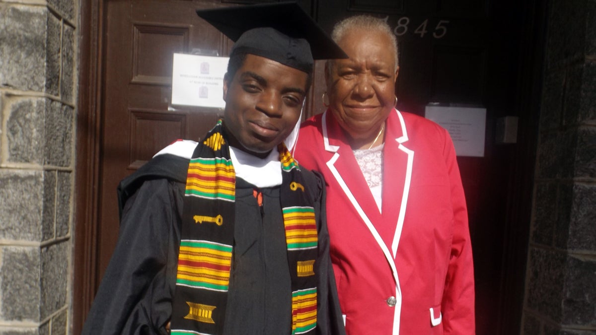 The author is shown with his cousin on graduation day. (Image courtesy of Peak Johnson)