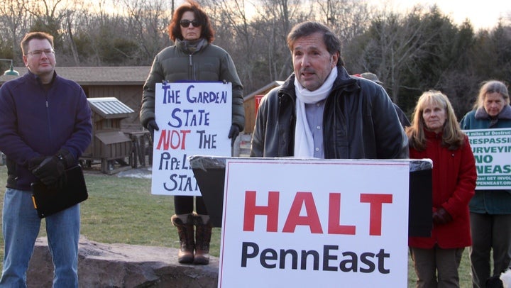  Vincent DiBianca, a resident of Delaware Township contends that the PennEast pipeline is unnecessary. (Emma Lee/WHYY) 