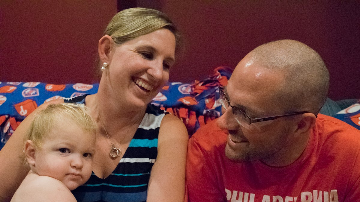 Rebecca, Jeremy, and their son, Noah. (Paige Pfleger/WHYY)