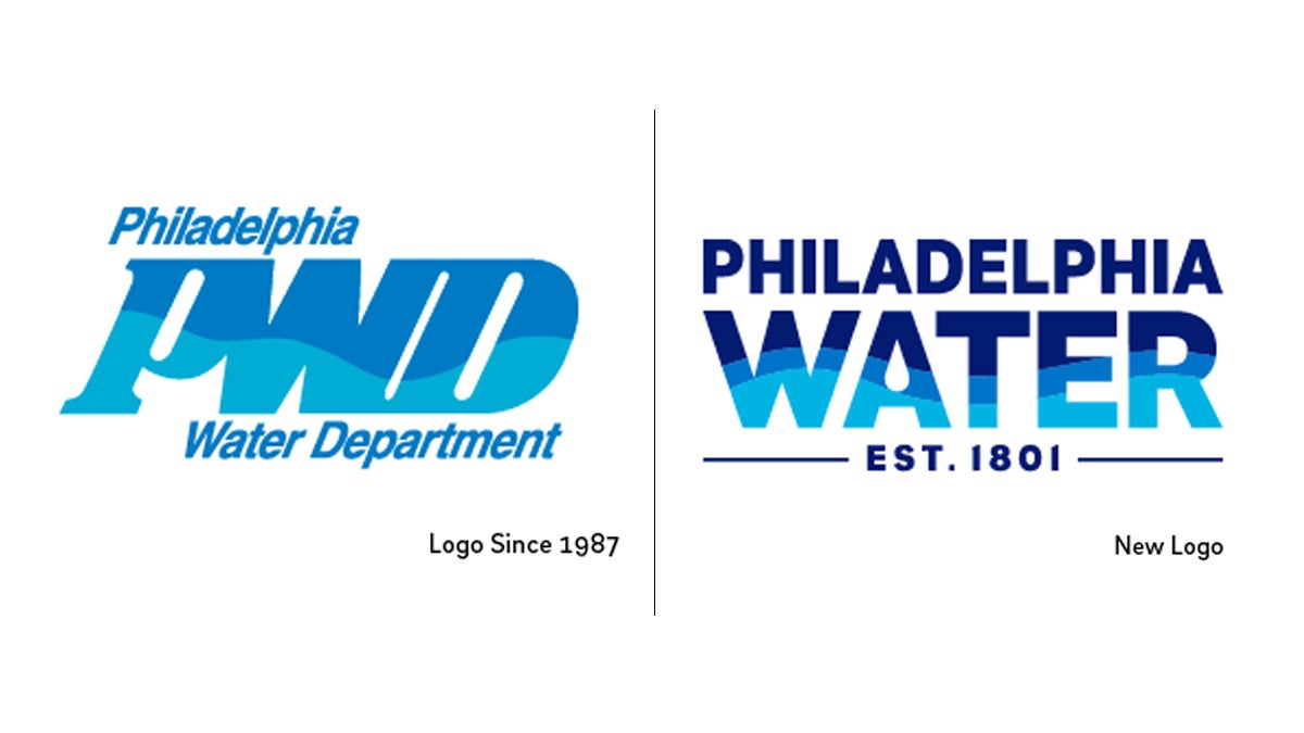  The old and new Philadelphia Water Department logos (Images via phillywatersheds.org) 