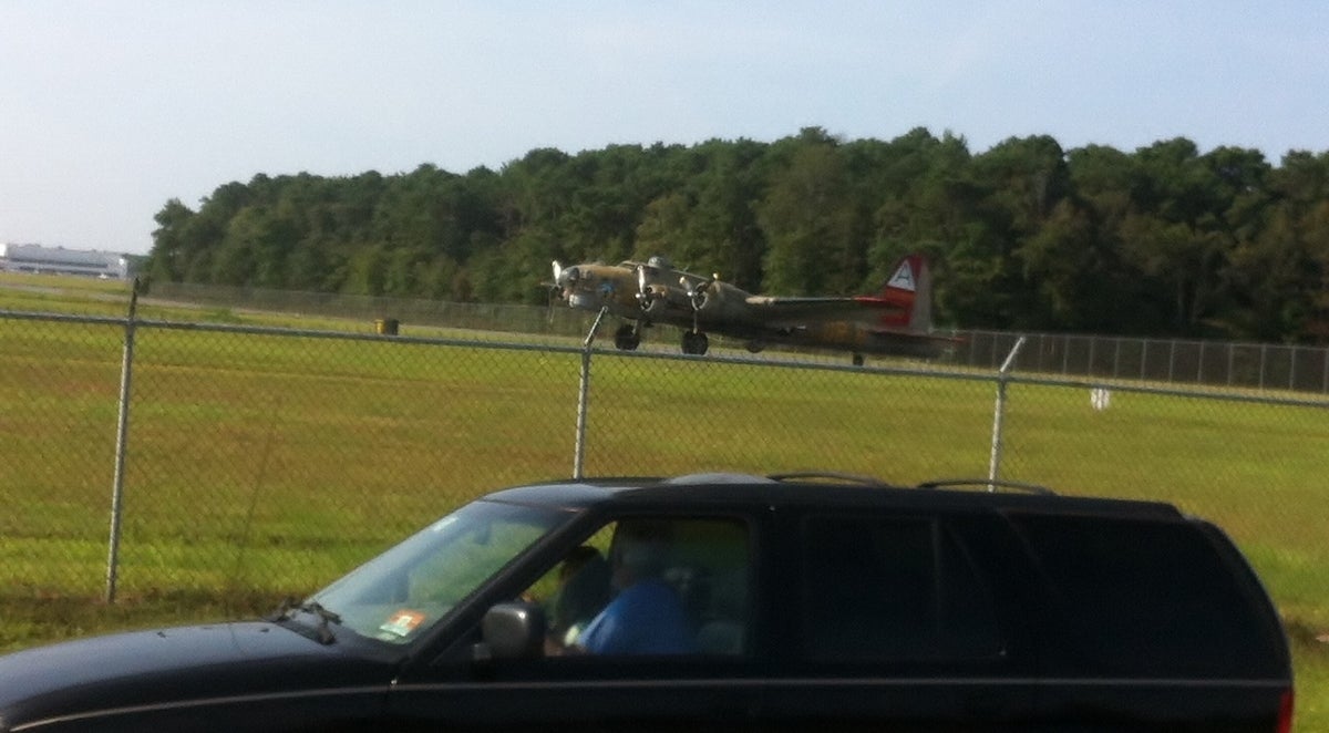  On Saturday morning, this World War II B-17 