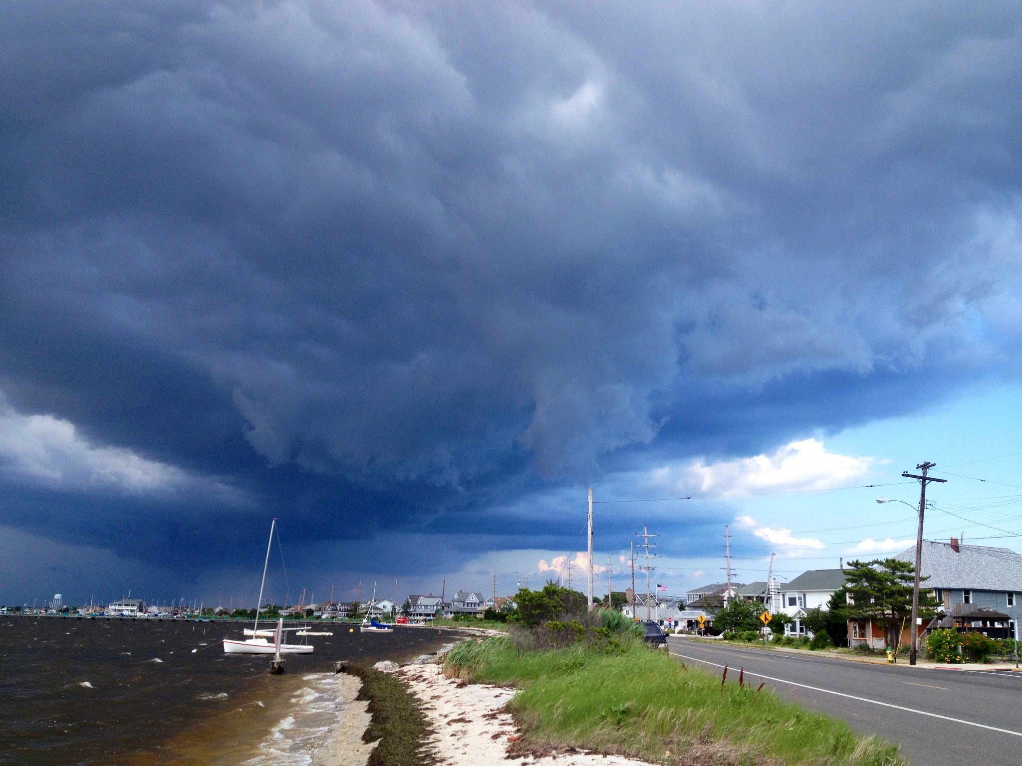  A strong thunderstorm heading over Seaside Park in July 2013. (Photo: Justin Auciello/Jersey Shore Hurricane News) 