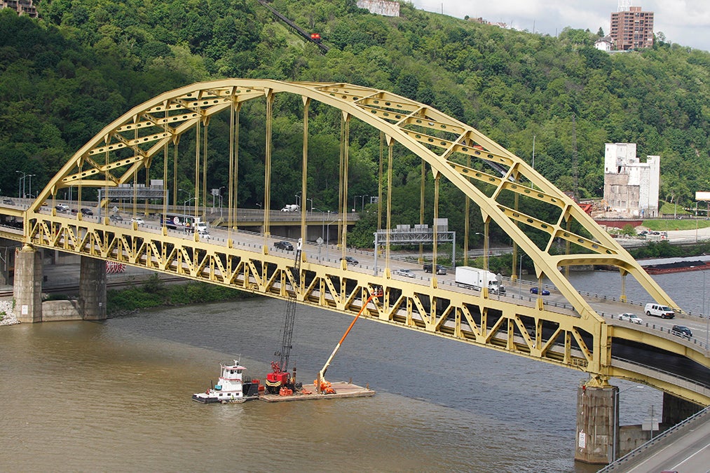  The Ft. Pitt Bridge over the Monongahela River in Pittsburgh. (AP Photo/Keith Srakocic) 