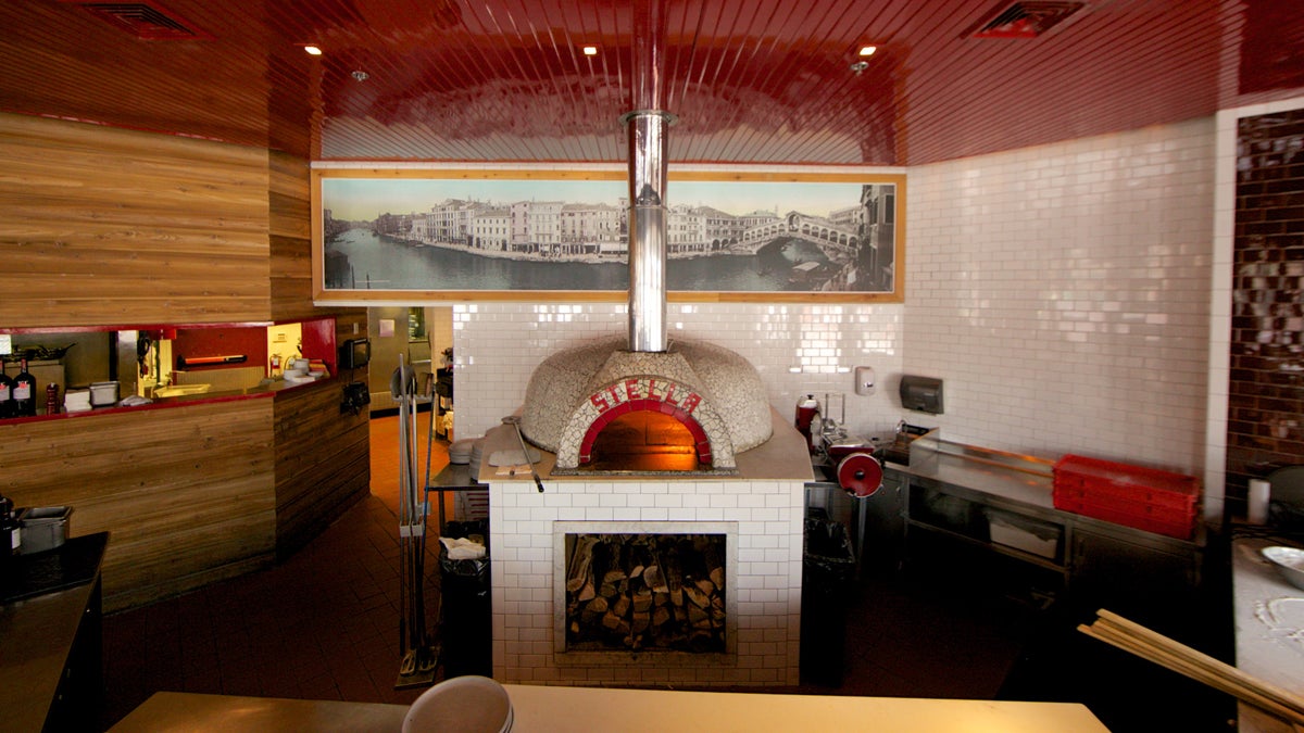  At Pizzeria Stella the pizza oven was built and designed by a group from Dallas, Texas to burn oak wood and ash (Nathaniel Hamilton/for NewsWorks) 