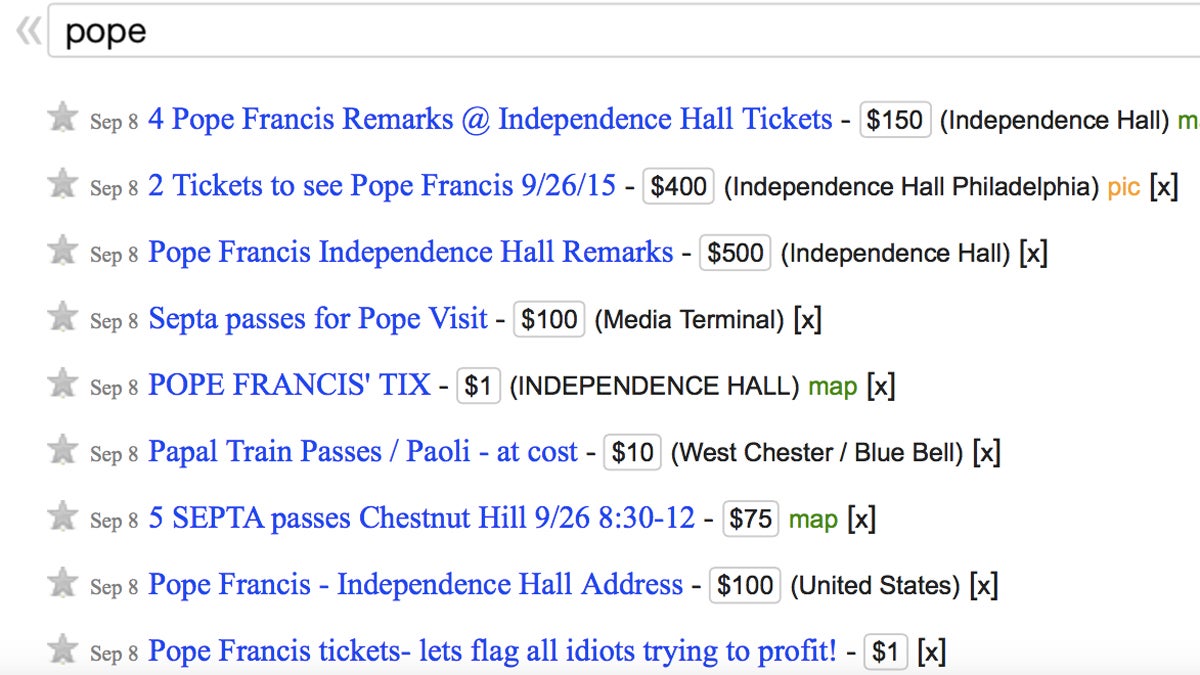  It took no time for some of the 10,000 free tickets distributed Tuesday to begin to show up for sale on Craigslist. 