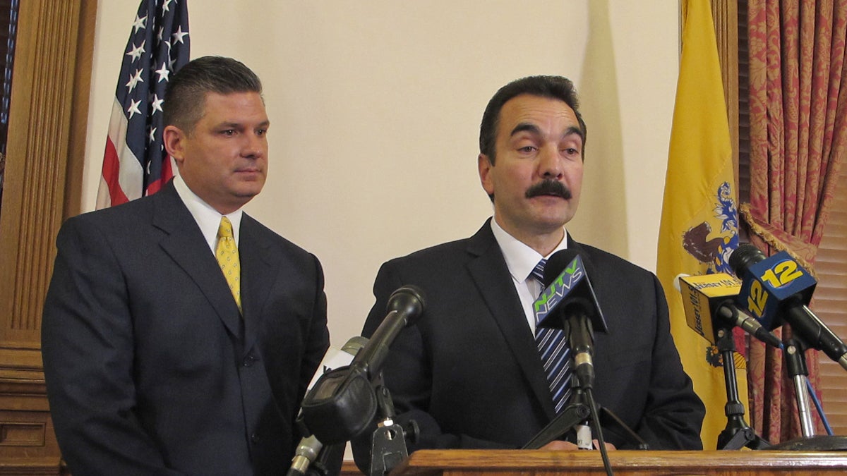  Assembly Speaker-elect Vinnie Prieto and Majority Leader Lou Greenwald discuss their priorities for the next legislative session. (Phil Gregory/WHYY) 