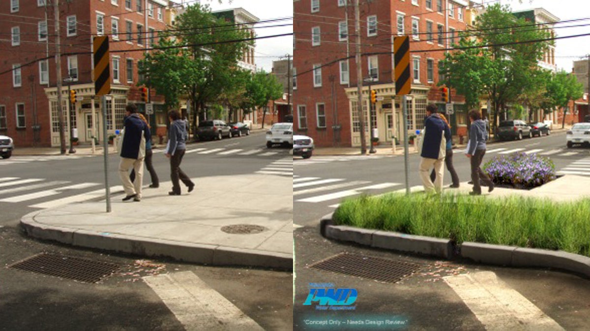 Green City, Clean Waters is Philadelphia's plan to reduce stormwater pollution now entering the sewer system through the use of green infrastructure.(Images via phillywatersheds.org) 