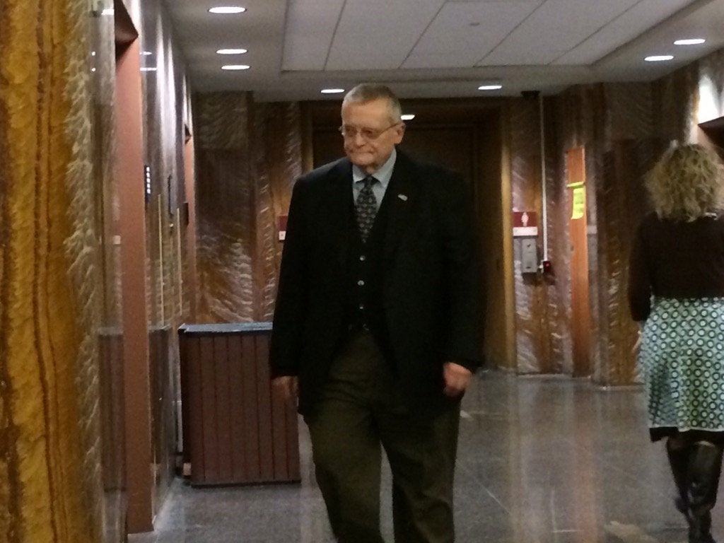 Former Harrisburg Mayor Stephen Reed walks into court in Dauphin County Monday. Reed