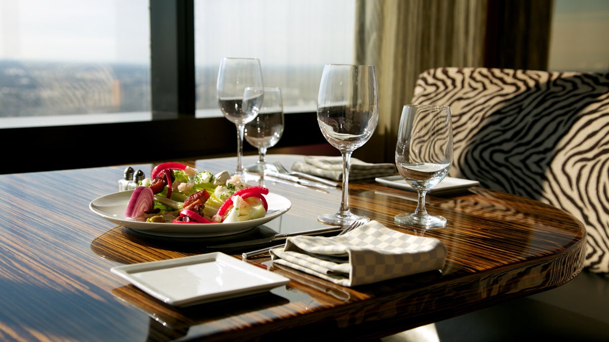  The Steak House Salad comes with a view of the city from the 37th floor of Liberty Two at Daniel Stern's R2L (Nathaniel Hamilton/for NewsWorks) 