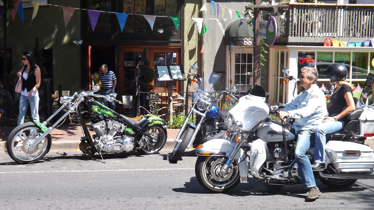  New Hope borough is asking motorcyclists to abide by a new rule to curb noise disturbances. (Meg Frankowski/for NewsWorks) 