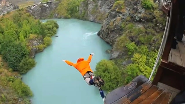  Richard Alley bungee jumps in an episode of  the PBS miniseries, “Earth: The Operators' Manual on PBS.” 