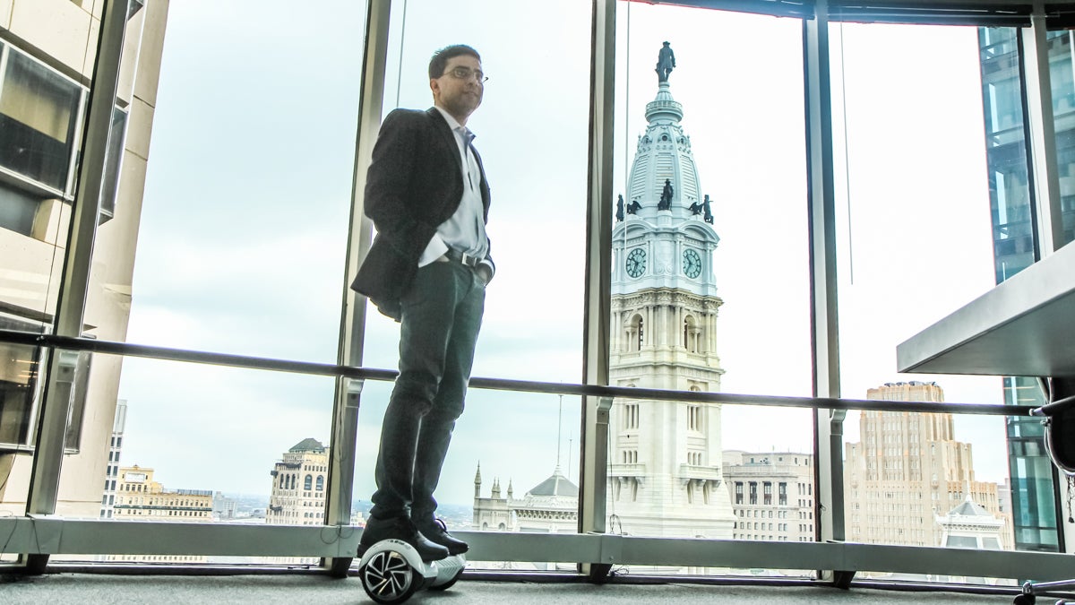 Sanjay Mukherjee is the CEO of Rollerboard. (Kimberly Paynter/WHYY)