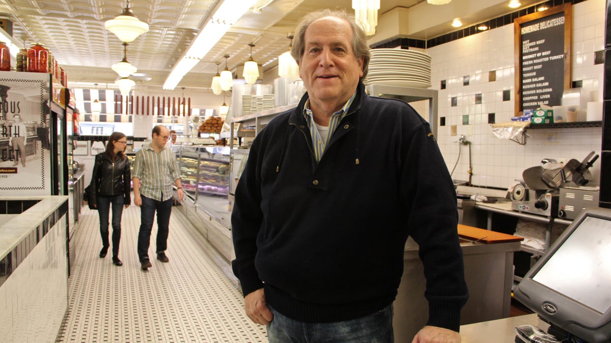 Russ Cowan owns Famous 4th Street Deli, a popular hangout for politicians on Election Day. (Emma Lee/WHYY)