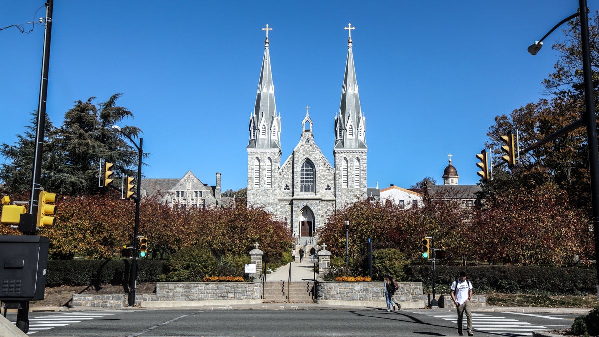 St. Thomas of Villanova Church on the university campus. History professor Christopher is now in custody after he was charged with hundreds of child pornography-related counts. hCPaynter/WHYY)