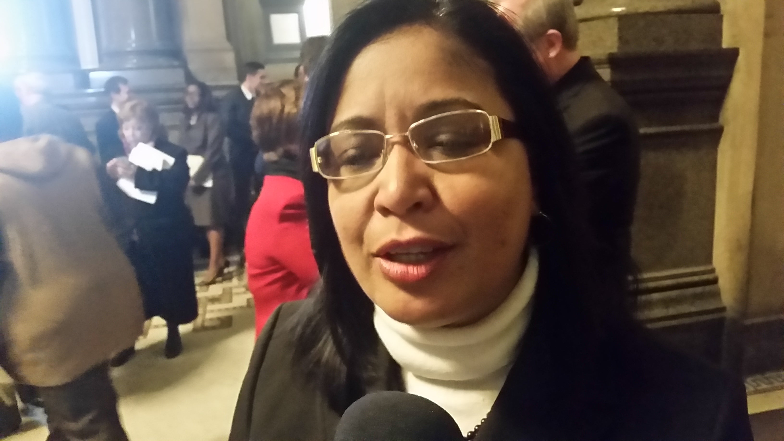  Councilwoman Maria Quiñones-Sánchez is seeking a third term without the backing of Philadelphia's Democratic Party. (Tom MacDonald/WHYY) 